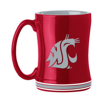 Washington State Cougars 14oz Cardinal Ceramic Relief Coffee Mug