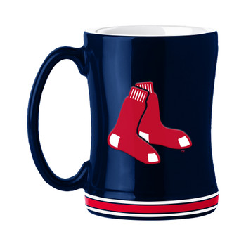 Boston Red Sox 14oz Navy Ceramic Relief Coffee Mug