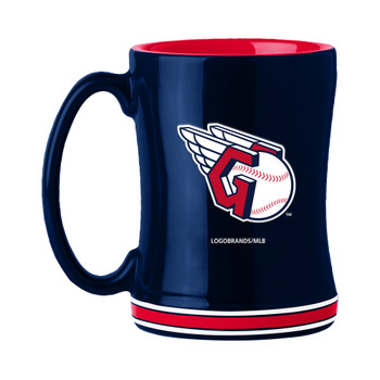 Cleveland Guardians 14oz Navy Ceramic Relief Coffee Mug