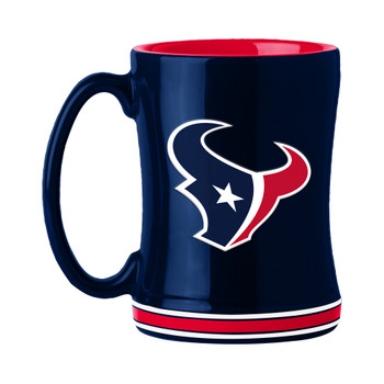 Houston Texans 14oz Navy Ceramic Relief Coffee Mug