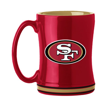 San Francisco 49ers 14oz Cardinal Ceramic Relief Coffee Mug