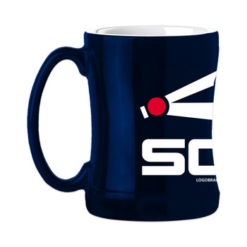 Chicago White Sox 14oz Batterman Blue Ceramic Relief Coffee Mug