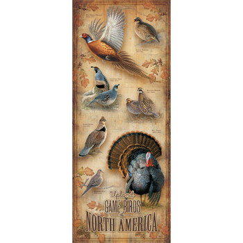 12" x 30" Upland Game Birds Wood Sign