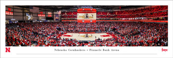 Nebraska Cornhuskers Basketball Panoramic Wall Art Print