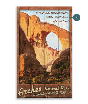 Arches National Park 1929 Historic Edition Wall Sign Wood or Metal