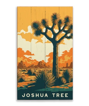 Joshua Tree National Park Sunset Smooth Wall Sign Wood or Metal