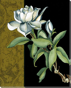 Gold Sonata Flower III Wrapped Canvas Giclee Print Wall Art
