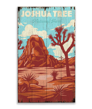 Joshua Tree National Park Iconic Scene Distressed Wall Sign Wood or Metal