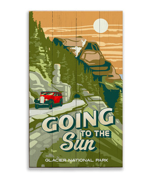 Glacier National Park Going to the Sun Smooth Wall Sign Wood or Metal