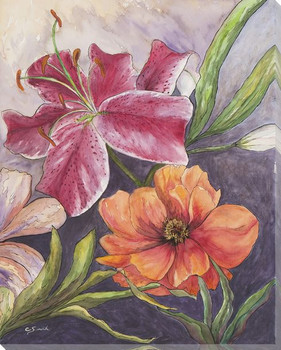 Serendipity Assorted Flowers IV Wrapped Canvas Giclee Print