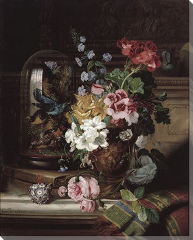 Still Life of Flowers in an Urn Wrapped Canvas Giclee Print