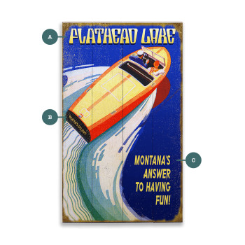 Flathead Lake Montana Boating "Answer to Having Fun" Wall Sign Wood or Metal