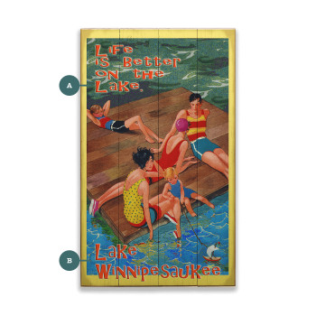Lake Winnipesaukee Life is Better on the Lake Wall Sign Wood or Metal