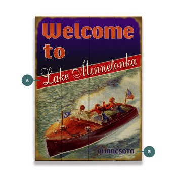Welcome to Lake Minnetonka Wall Sign Wood or Metal
