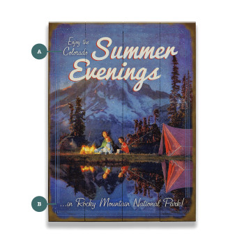 Rocky Mountain National Park Summer Evenings Wall Sign Wood or Metal
