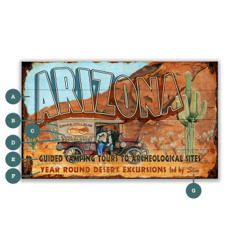 Arizona Slim Camping Tours Wall Sign Wood or Metal