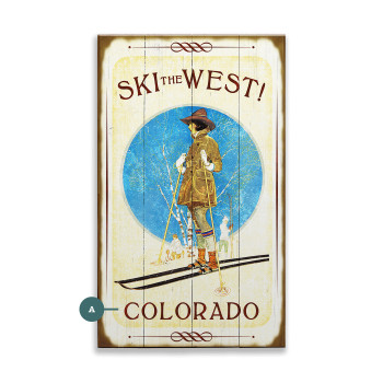 Colorado Ski the West Wall Sign Wood or Metal