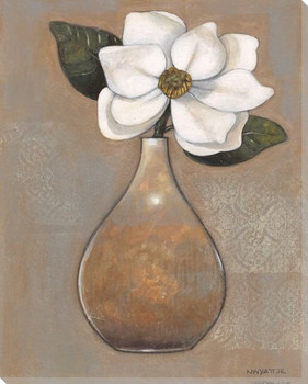 Magnolia Flower Lace II Wrapped Canvas Giclee Print Wall Art