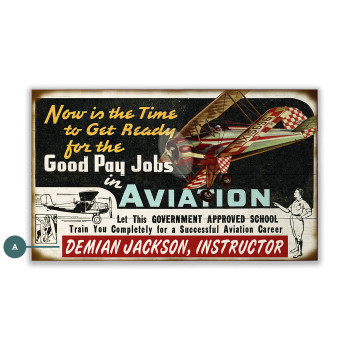 Good Pay Jobs in Aviation Wall Sign Wood or Metal