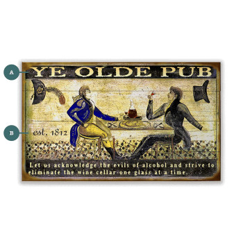 Ye Olde Pub Let Us Acknowledge the Evils of Alcohol Wall Sign Wood or Metal