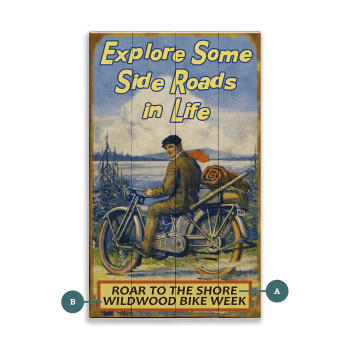Explore Some Side Roads in Life Cyclist Wall Sign Wood or Metal