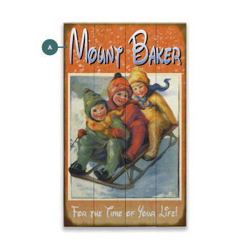 For the Time of Your Life Kids Sledding Wall Sign Wood or Metal