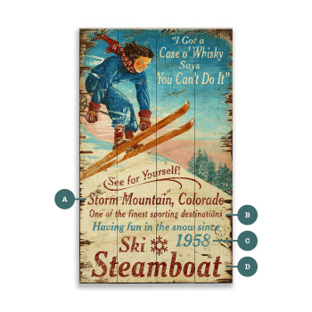 Ski Steamboat Having Fun in the Snow Since 1958 Wall Sign Wood or Metal