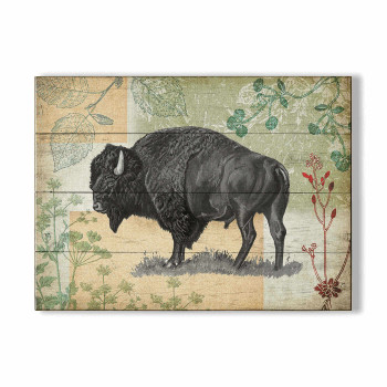 Wildwood Bison Wall Sign Wood or Metal