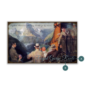 Personalized Explore America by Train Royal Gorge Route CO Wall Sign Wood or Metal