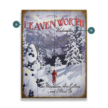 Personalized Leavenworth WA Mountains Are Calling Skiing Wall Sign Wood or Metal