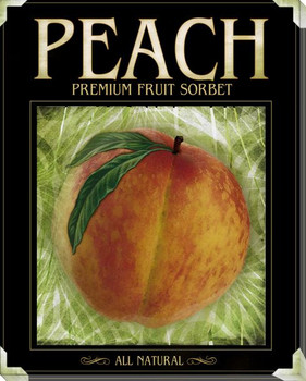 Peach Sorbet Wrapped Canvas Giclee Print Wall Art