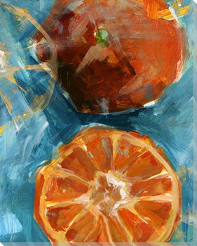 Fresh Oranges Wrapped Canvas Giclee Print Wall Art