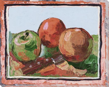 Bordered Fruit Wrapped Canvas Giclee Print Wall Art