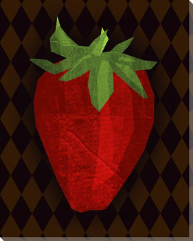 Juicy Strawberry Wrapped Canvas Giclee Print Wall Art