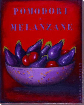 Pomodori di Melanzane Eggplant Wrapped Canvas Giclee Print