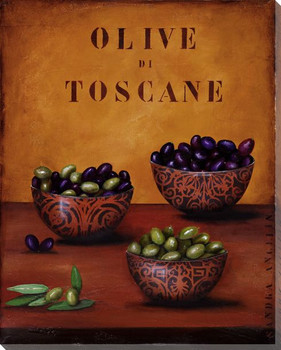 Olive di Toscane Olives Wrapped Canvas Giclee Print Wall Art