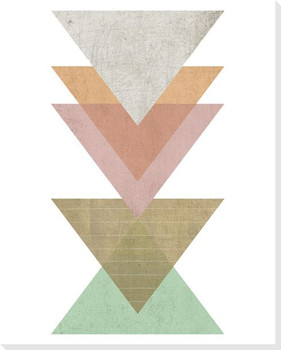Stacked Triangles Wrapped Canvas Giclee Print Wall Art
