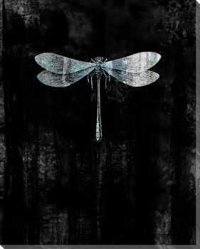 Blue Wings Dragon Fly Wrapped Canvas Giclee Print Wall Art
