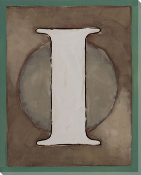 Block Letter I Wrapped Canvas Giclee Print Wall Art