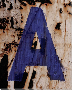 Colorful Letter A Wrapped Canvas Giclee Print Wall Art