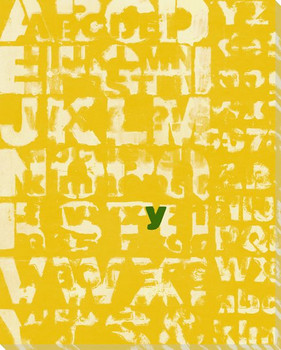 Yellow Why? with Letter Y Wrapped Canvas Giclee Print Wall Art