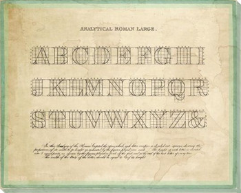 Constructing Letters Analytical Roman Wrapped Canvas Giclee Art Print