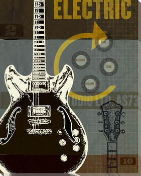 Guitar I Wrapped Canvas Giclee Print Wall Art