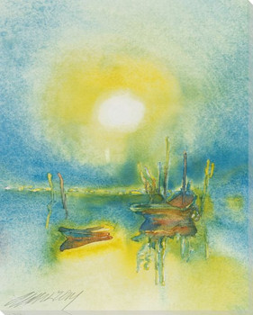 Two Thai Boats Wrapped Canvas Giclee Print Wall Art