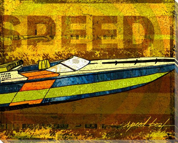 Need Speed Boat Wrapped Canvas Giclee Print Wall Art