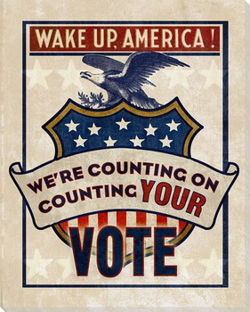 Election: We're Counting on Your Vote Wrapped Canvas Giclee Art Print