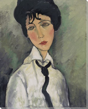 Modigliani Study with Black Tie Wrapped Canvas Giclee Print