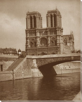 Notre Dame Cathedral Riverview Wrapped Canvas Giclee Print