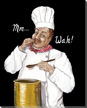 Mm Wah Chef Wrapped Canvas Giclee Print Wall Art