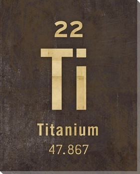 Titanium - Periodic Table of Elements Wrapped Canvas Giclee Art Print